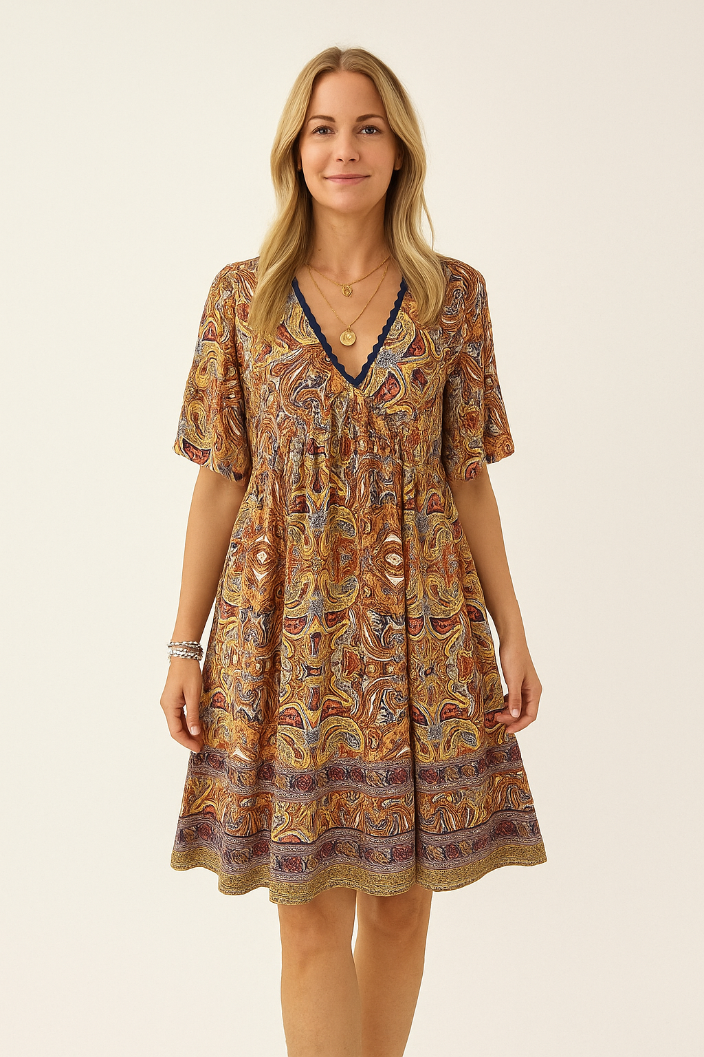 Midi Summer Dress With V-Neck – Lilienne