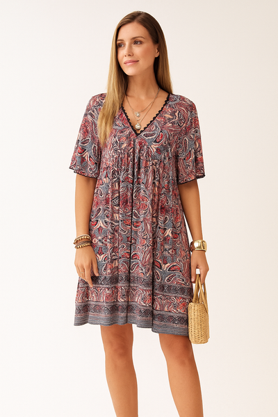 Midi Summer Dress With V-Neck – Lilienne