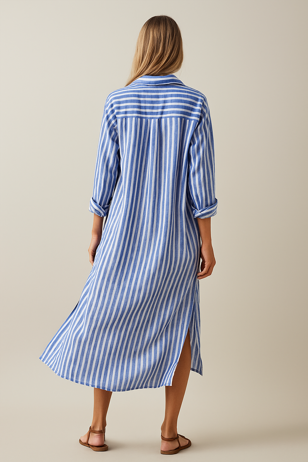 Elegant Striped Maxi Dress – Camille