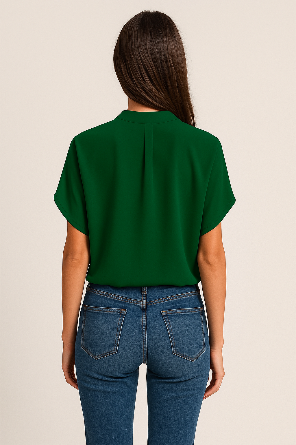 Elegant Blouse with V-Neck for Women – Calista