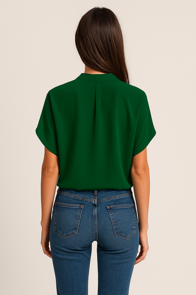 Elegant Blouse with V-Neck for Women – Calista