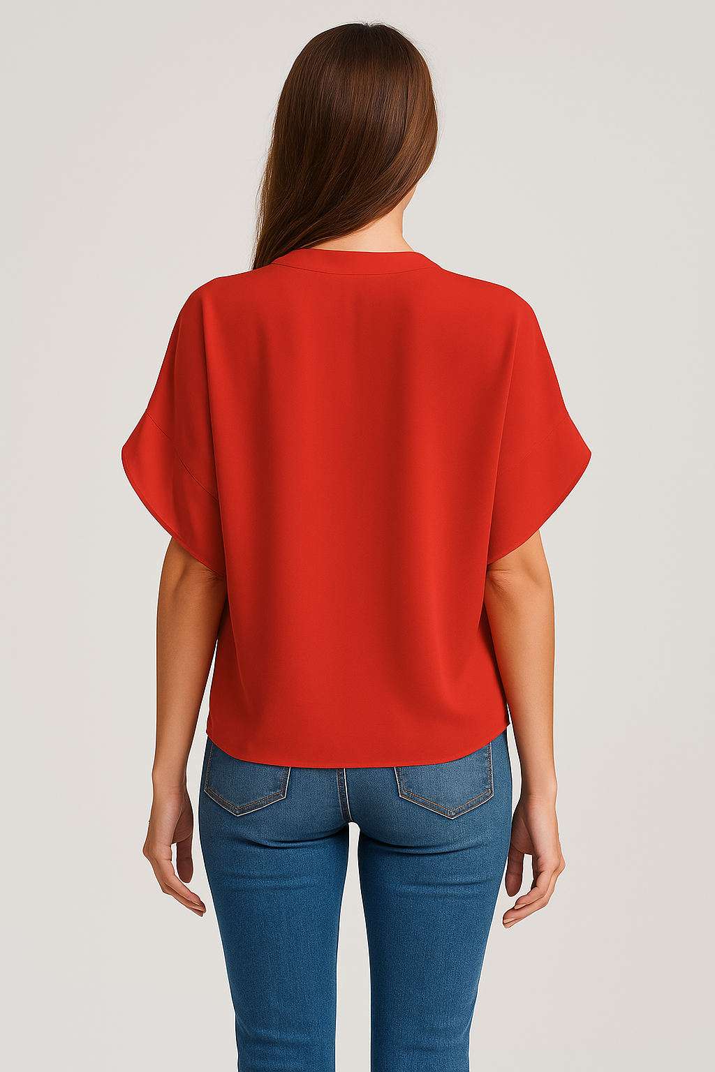 Elegant Blouse with V-Neck for Women – Calista