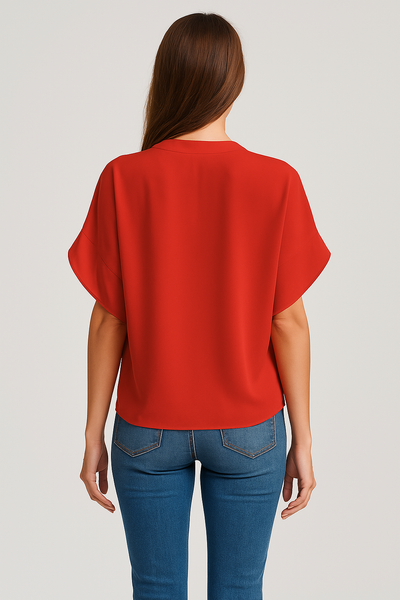 Elegant Blouse with V-Neck for Women – Calista