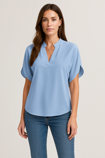Elegant Blouse with V-Neck for Women – Calista