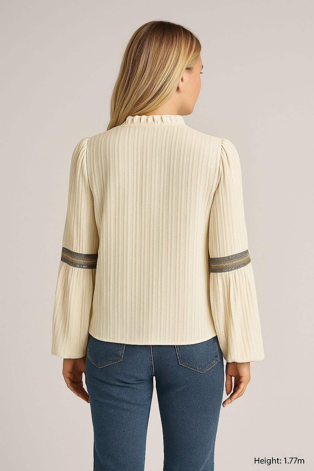 Elegant Embroidered V-Neck Blouse – Selene