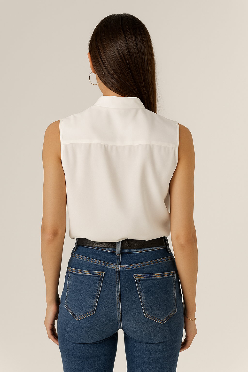 Elegant Wrap Sleeveless Blouse – Mireya