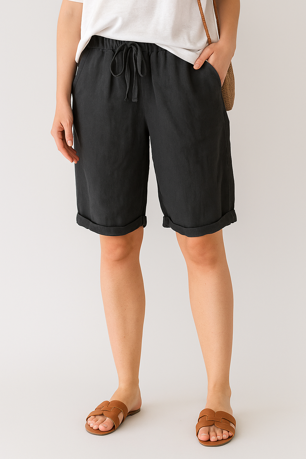 Cotton Linen Shorts For Women – Soraya