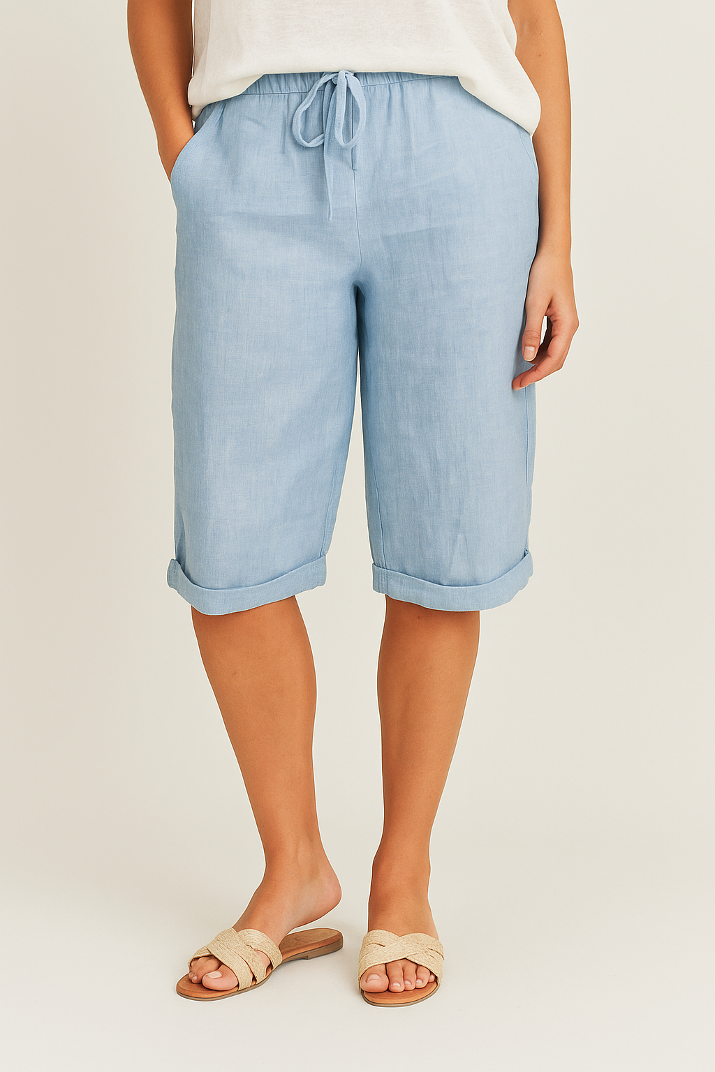 Cotton Linen Shorts For Women – Soraya