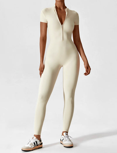 Black Zipper Jumpsuit – Sienna