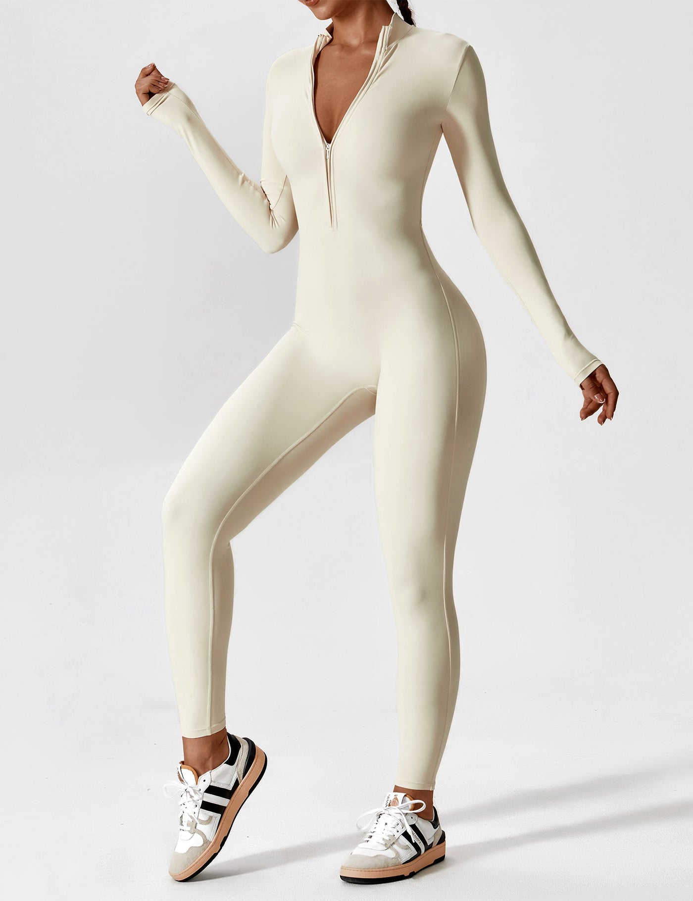 Black Zipper Jumpsuit – Sienna