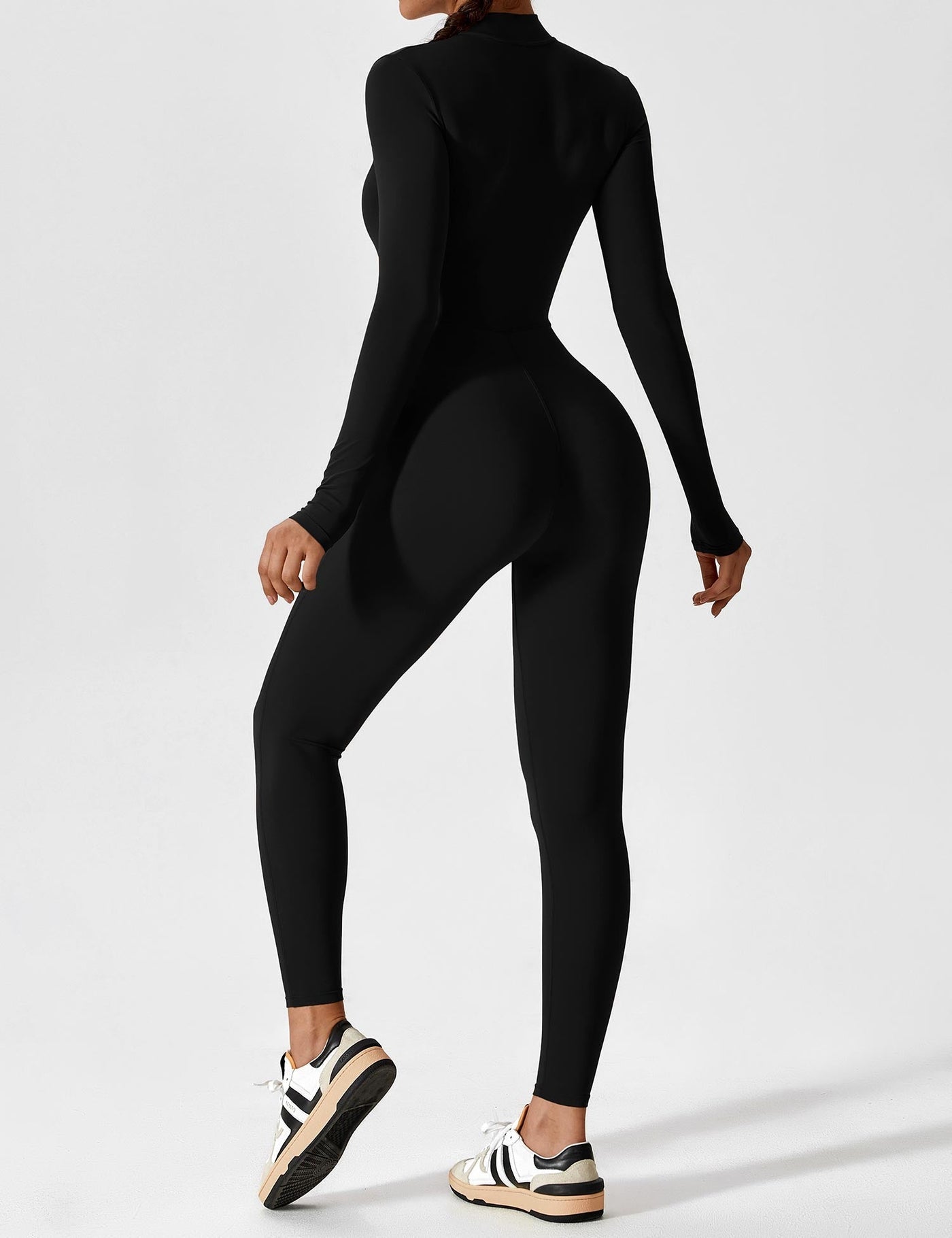 Black Zipper Jumpsuit – Sienna