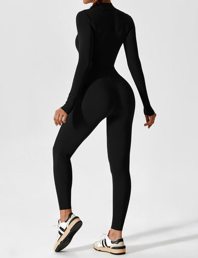 Black Zipper Jumpsuit – Sienna
