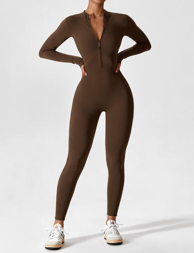 Black Zipper Jumpsuit – Sienna