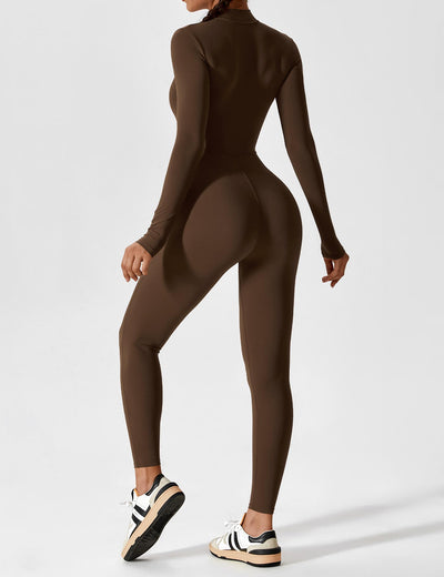 Black Zipper Jumpsuit – Sienna