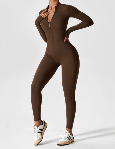 Black Zipper Jumpsuit – Sienna