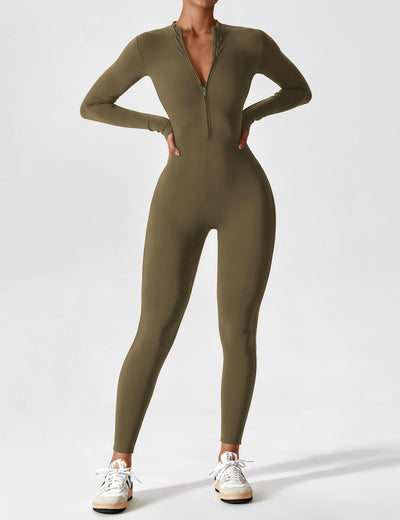 Black Zipper Jumpsuit – Sienna