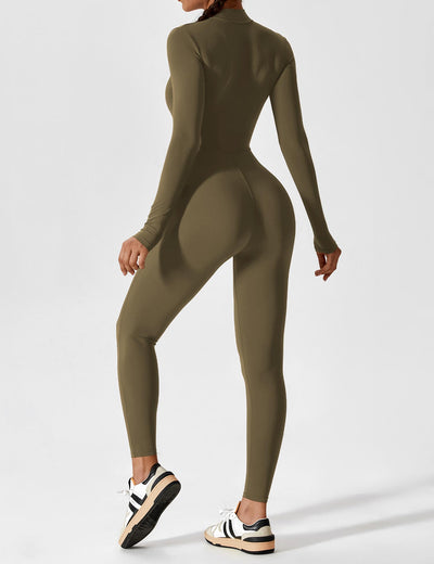 Black Zipper Jumpsuit – Sienna