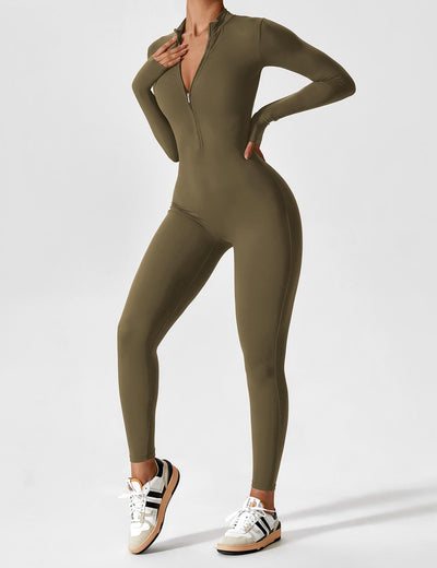 Black Zipper Jumpsuit – Sienna