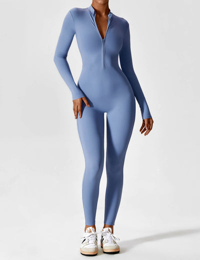 Black Zipper Jumpsuit – Sienna