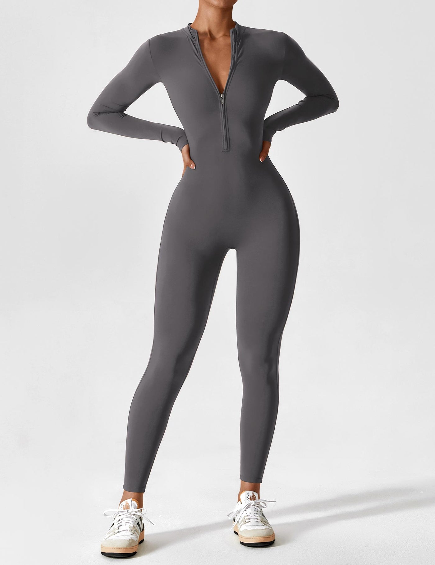 Black Zipper Jumpsuit – Sienna