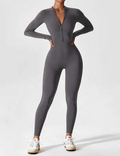 Black Zipper Jumpsuit – Sienna