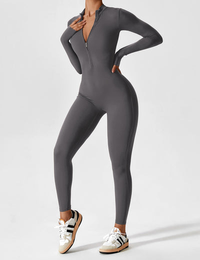 Black Zipper Jumpsuit – Sienna