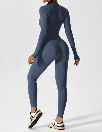 Black Zipper Jumpsuit – Sienna