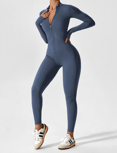 Black Zipper Jumpsuit – Sienna
