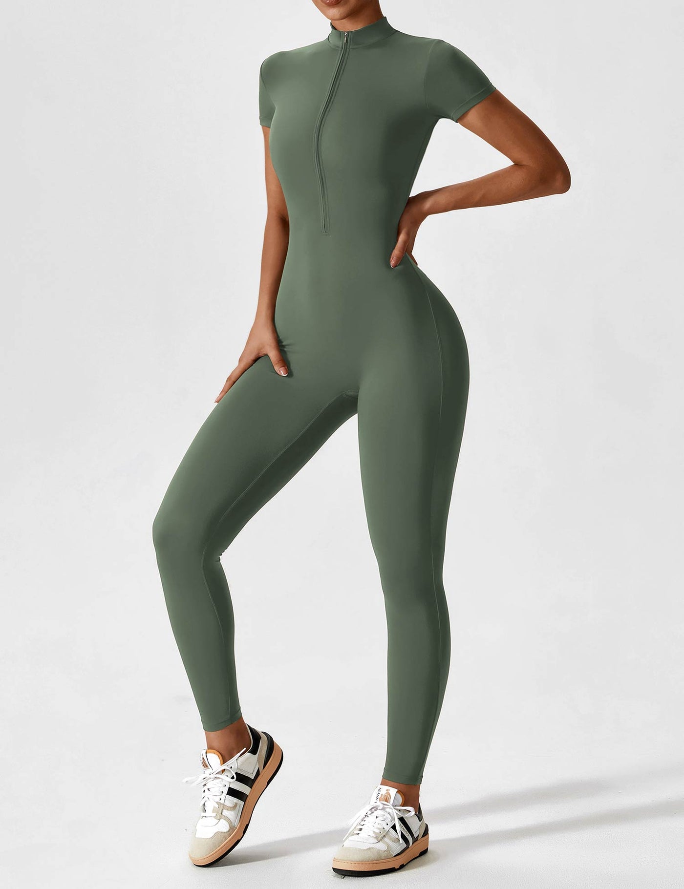 Black Zipper Jumpsuit – Sienna