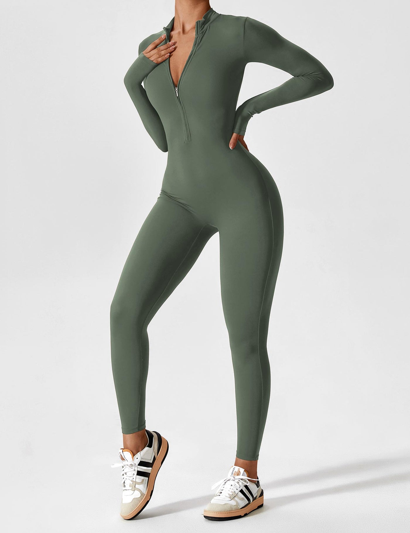 Black Zipper Jumpsuit – Sienna