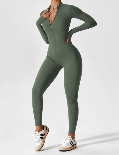 Black Zipper Jumpsuit – Sienna