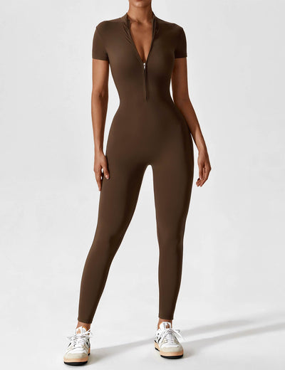 Black Zipper Jumpsuit – Sienna
