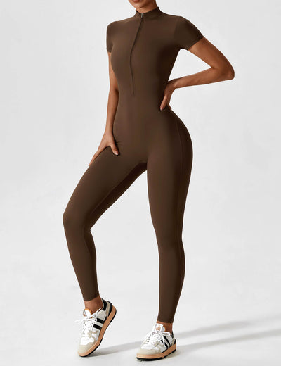 Black Zipper Jumpsuit – Sienna